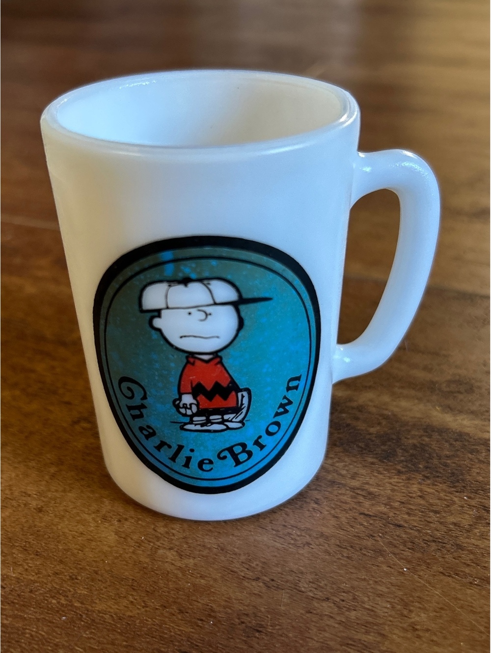 Vintage 1969 Avon Charlie Brown Milk Glass Coffee Mug